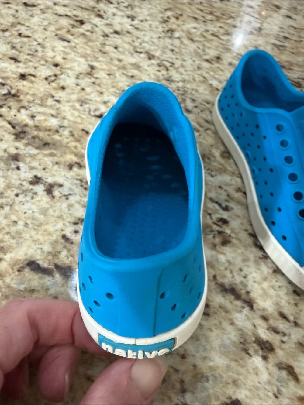 Toddler Native Jefferson Slip On Water Shoes Lightweight Aquarius Blue C9